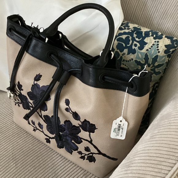 Brighton “Elise” Black and Tan Drawstring Bag - Picture 11 of 11